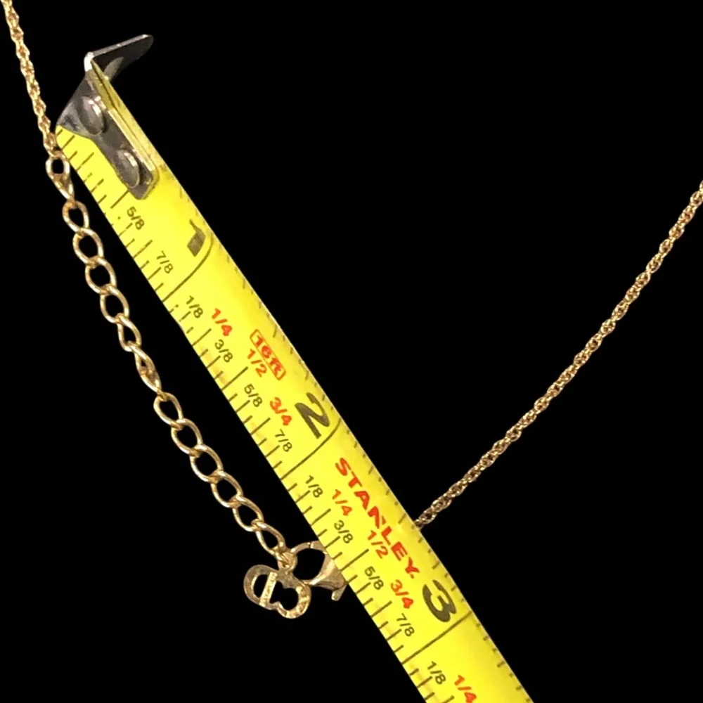 DIOR Twisted Rope Knot Pendant On A Polished Yellow Gold Plated Necklace 18” - Picture 11 of 16